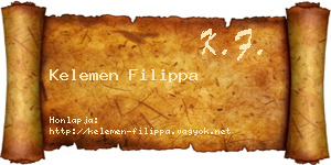 Kelemen Filippa névjegykártya
